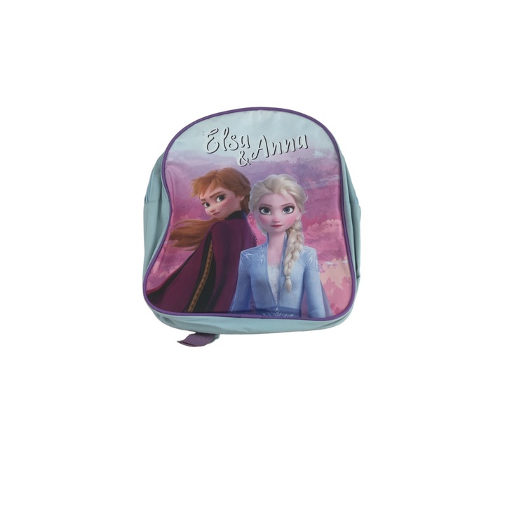Ghiozdan gradinita Frozen Elsa&Anna 30x26x10 cm Albastru