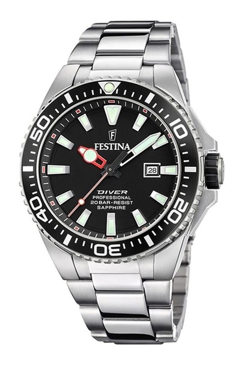 Festina, Часовник Diver от неръждаема стомана, Сребрист