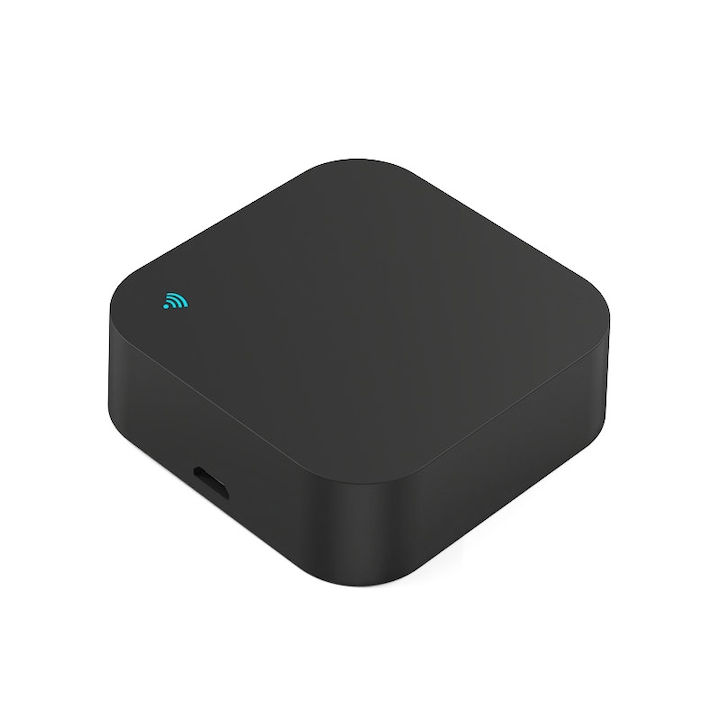 IR WiFi Smart Remote Control, JENUOS®, Voice Control, Smart Scene, 19x50x50 mm, Черен