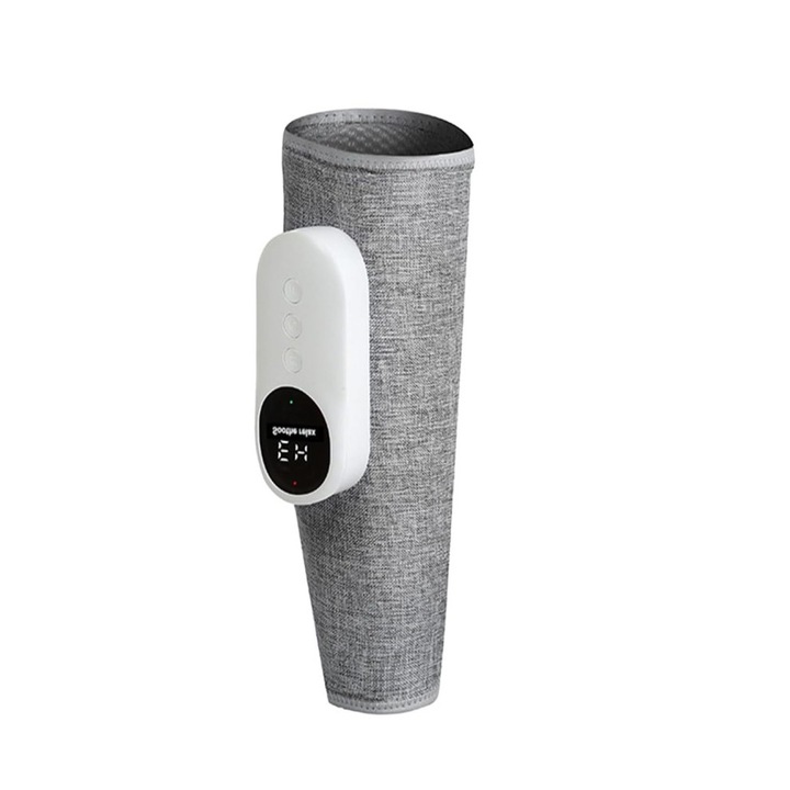 Aparat De Masaj Profesional Pentru Picioare, 3 Trepte de Intensitate si 3 Tipuri de Masaj Ajustabile Dupa Necesitate, Functie De Compresie Cu Aer, Incarcare Rapida USB, Display LED, Culoare Gri, Design Modern Si Intuitiv, Calitate Premium