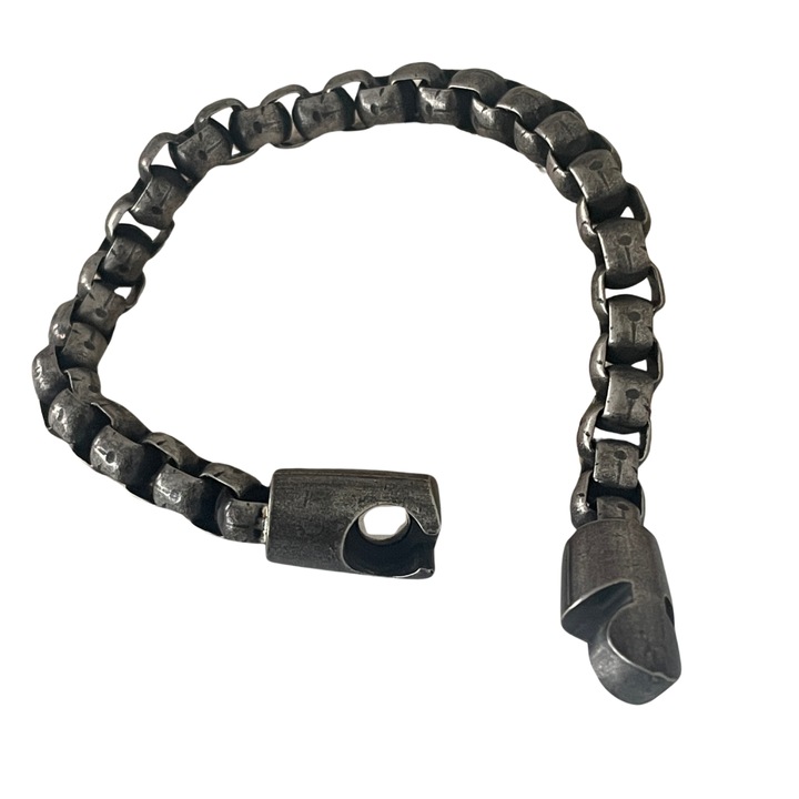 Bratara otel inoxidabil 316L, Fiarra®, negru, inchidere cu magnet, 6 mm x 21 cm