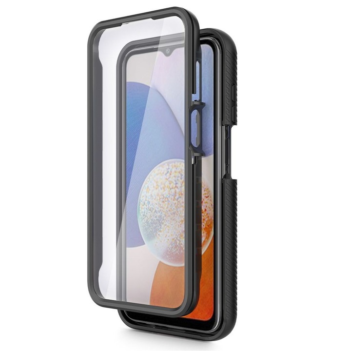 360 fokos TECH-PROTECT Defense tok kompatibilis Samsung Galaxy A15 4G / A15 5G, kijelző védelem, fekete