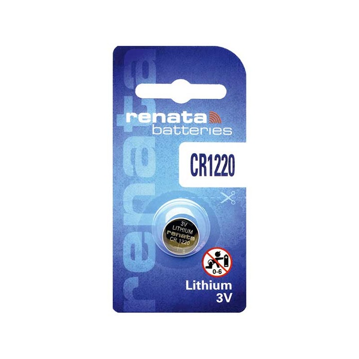Литиева батерия RENATA, CR1220, 3V, 38 mAh