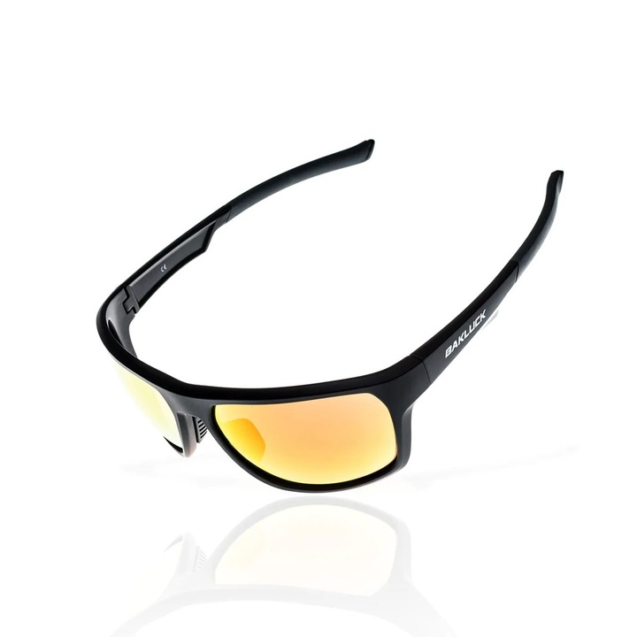 Ochelari de soare sport, pentru condus, polarizati, protectie UV400, cu toc si husa transport