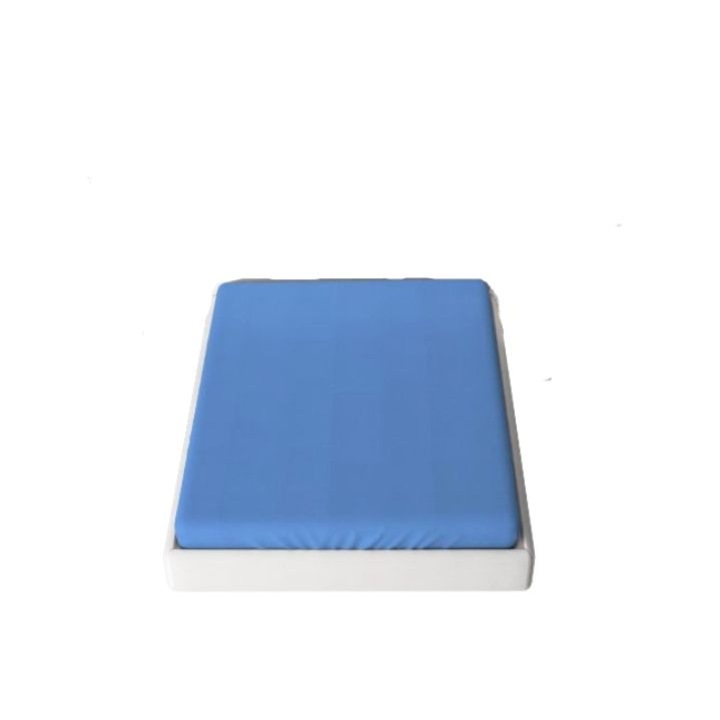 Cearceaf de pat cu elastic, 220x220 cm, 100% bumbac, 140g/mp, bleu