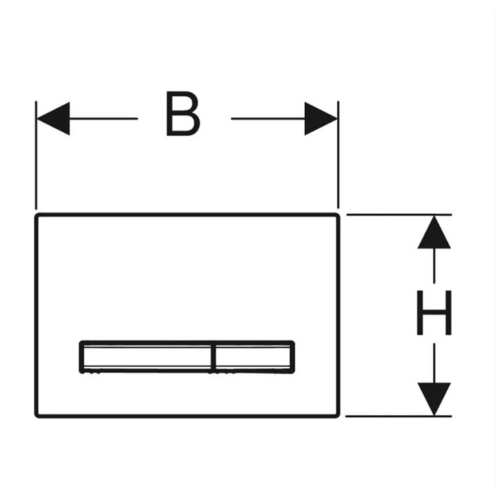 Clapeta actionare, Geberit Sigma50, crom - gri nisipiu