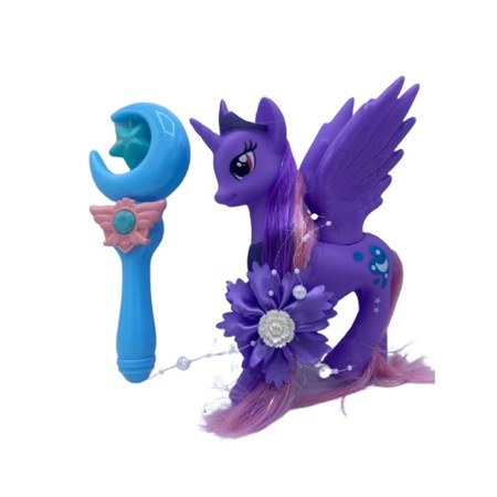 Фигурка пони Прекрасният кон с пръчка и светлини 3 години+ 20 см - eMAG.bg