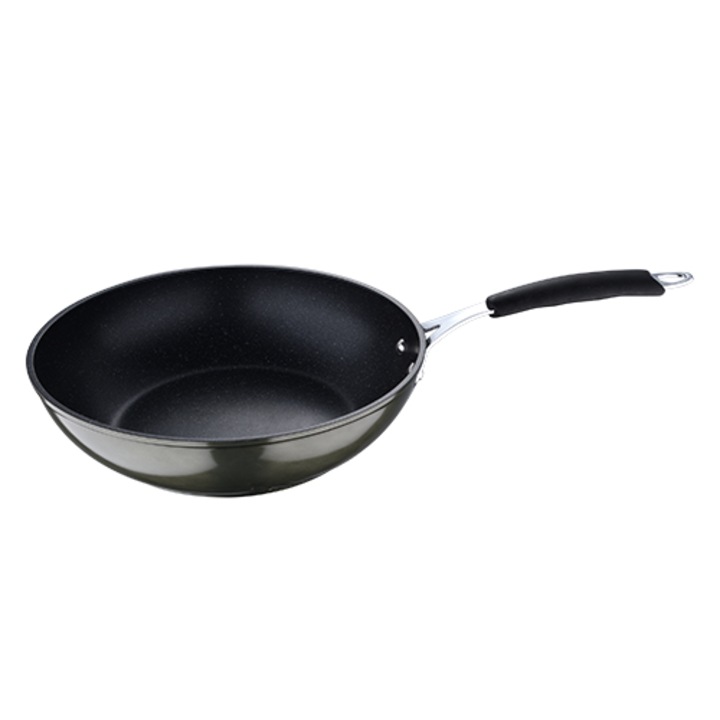 Уок тиган Bergner Midnight, Кован алуминий, Индукция, 28x8 см