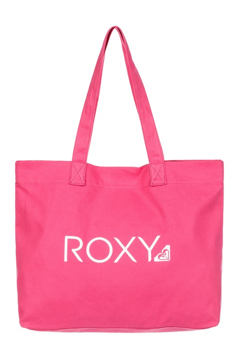 ROXY, Geanta shopper cu imprimeu logo Go For It, Roz