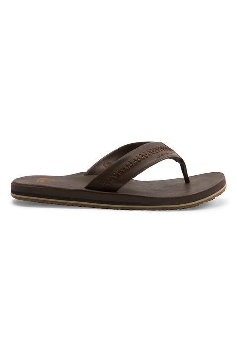 QUIKSILVER, Papuci flip-flop de piele Carver, Maro inchis, 40