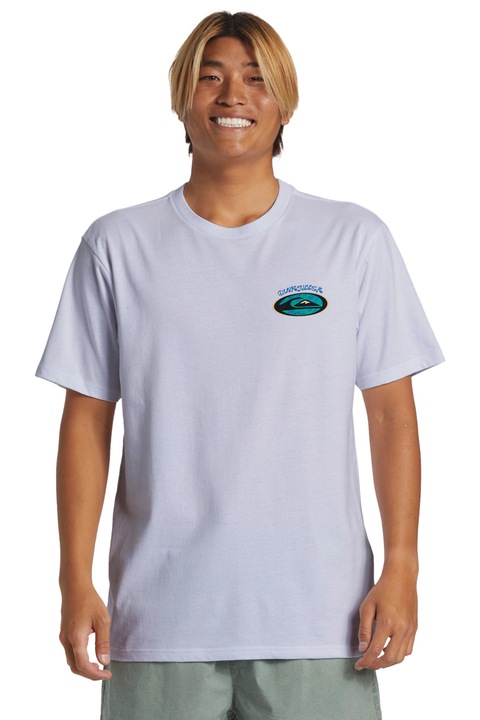QUIKSILVER, Stay Peaceful kerek nyakú póló, Fehér