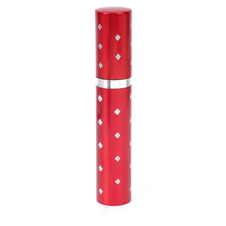 Electrosoc Stil Ruj cu Lanterna MRG M1202, Pentru Autoaparare, Legal, Rosu