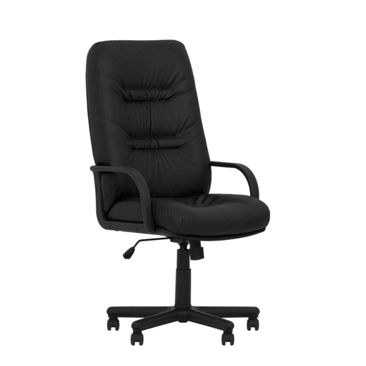 Мениджърски стол, Nowy Styl Minister ECO, Еко кожа, Черен