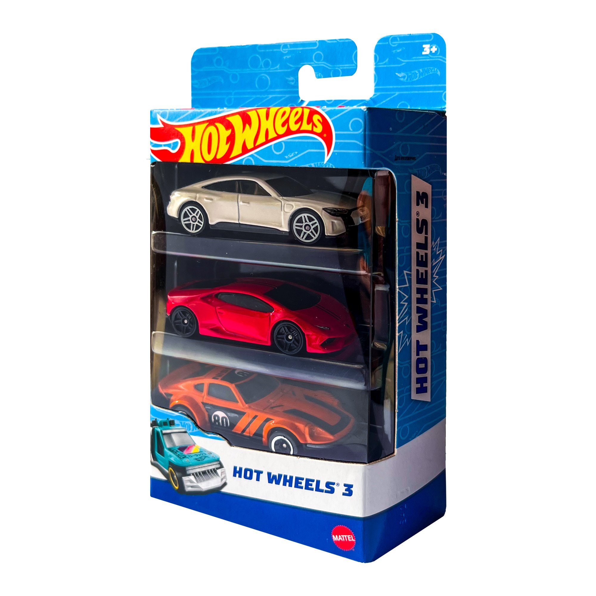 Set 3 Masinute Hot Wheels, Audi RS E-Tron, Lamborghini Huracan