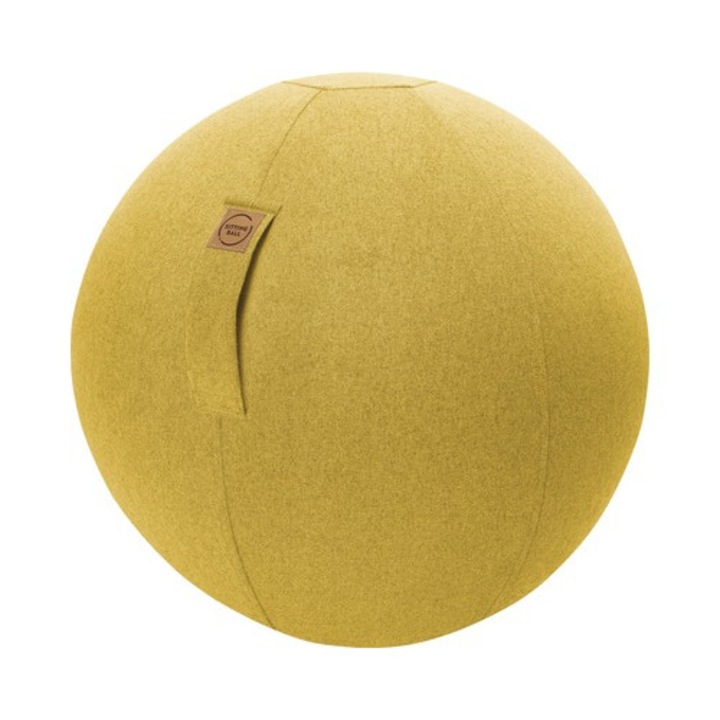 Minge Scaun/fotoliu Sitting Ball Felt Galben Mustar Ø 65 Cm