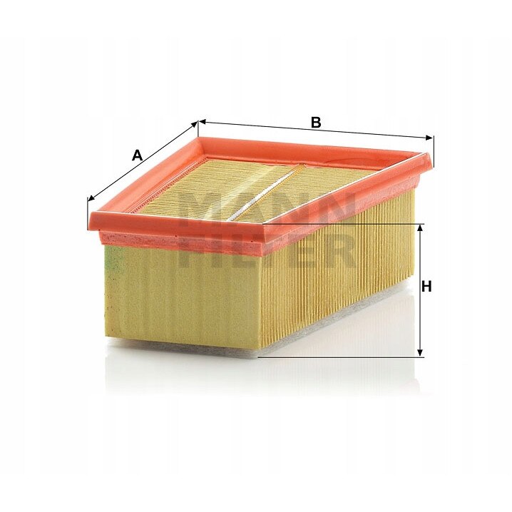 C 1858/2 MANN-FILTER Luchtfilter Lengte: 176 mm, Filter insert