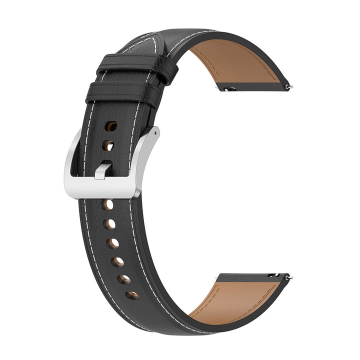 Curea pentru Samsung Galaxy Watch 4/5/Active 2, Huawei Watch GT 3 (42mm)/GT 3 Pro (43mm) - Techsuit Watchband (W048) - Black
