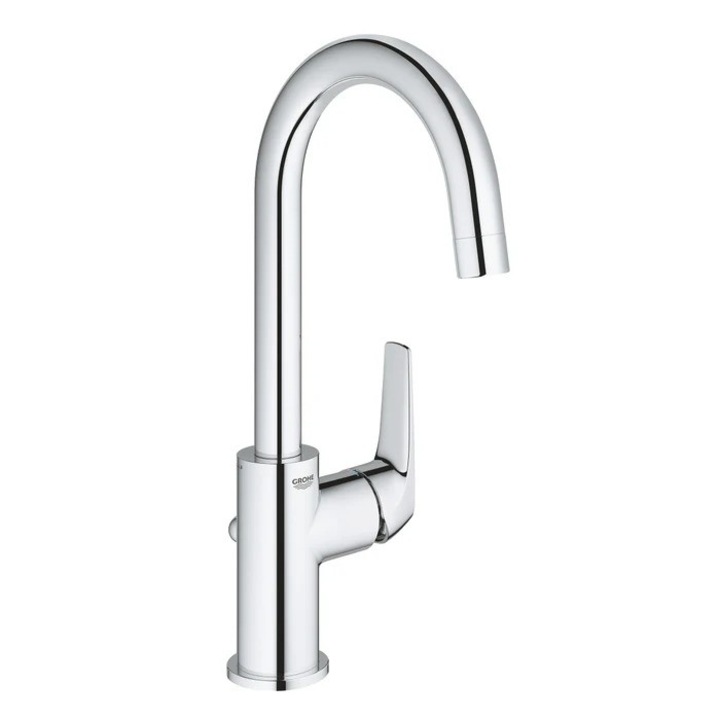 Смесител за мивка в баня с хромирано покритие, Grohe Start Flow 23811000, монтаж на стойка, едноръкохватков