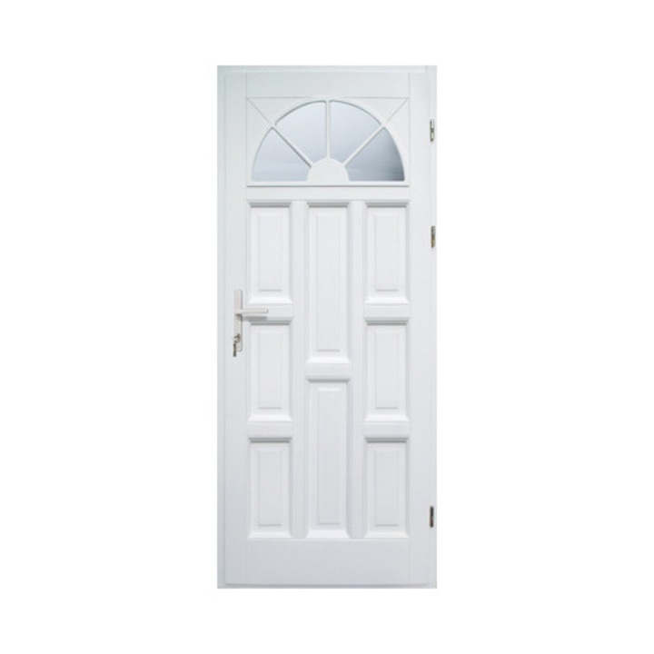 Usa Lemn Exterior 1/1 Molid Alb 90x210 Cm Dreapta