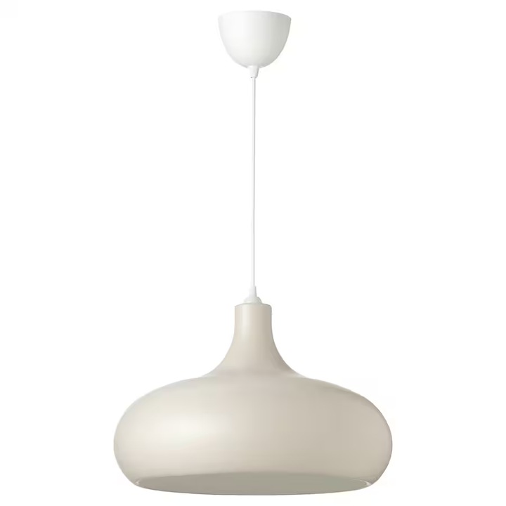 Lustra decorativa, aluminiu, bej, 50 cm, 22W, E27