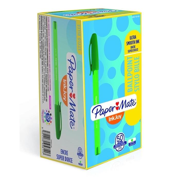 InkJoy toll, Paper mate, Műanyag, Zöld, 50 db