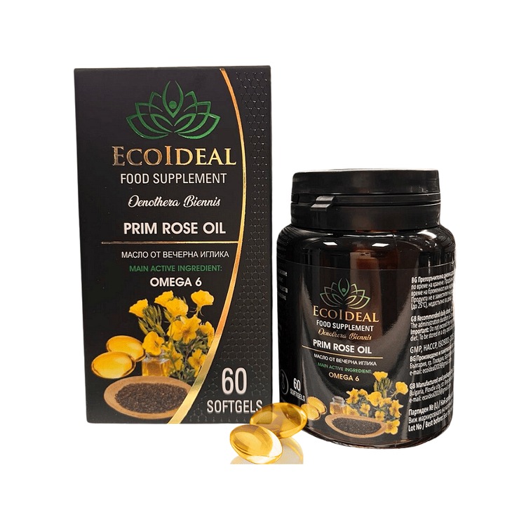 Set 60xCapsule suplimente, Ecoideal, Gel, Omega 6