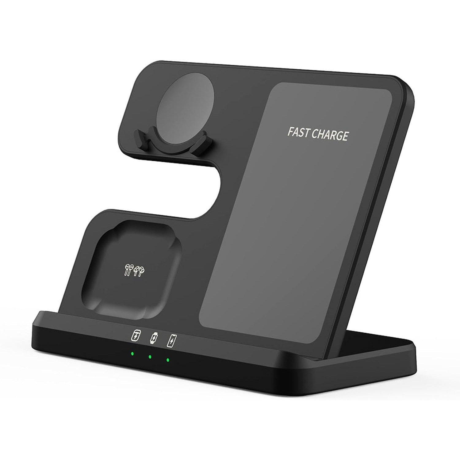 Incarcator Wireless 15W, 3 in 1 QI Fast Charge RiKbo®, pentru Samsung,  Iphone, Huawei, Android, Samsung Watch, Airpods, TWS, Xiaomi Negru 3.0  Quick Charge - eMAG.ro