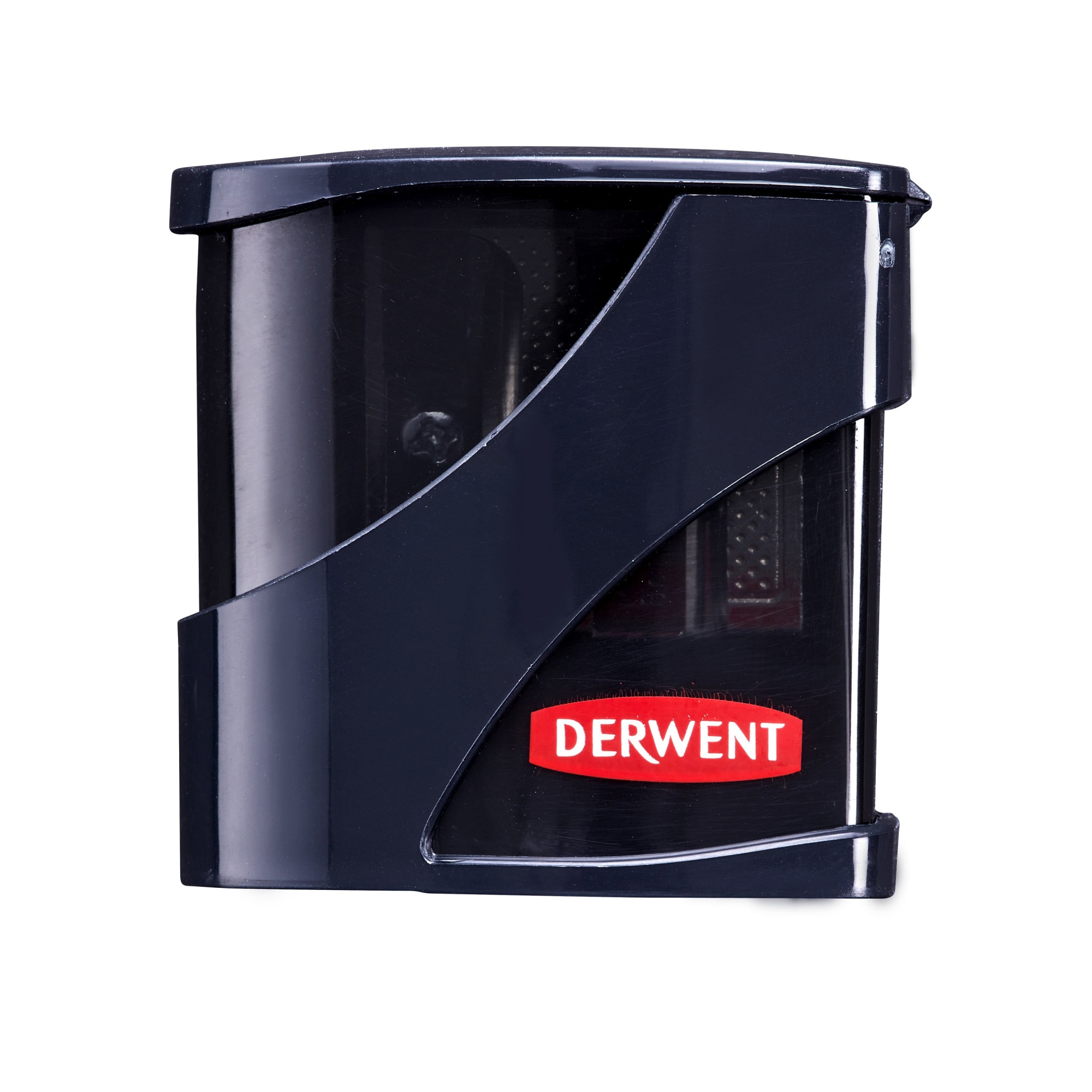 Ascutitoare Derwent Professional, metalica, manuala, duala, cu rezervor, pentru creioane pana la 11 mm, negru