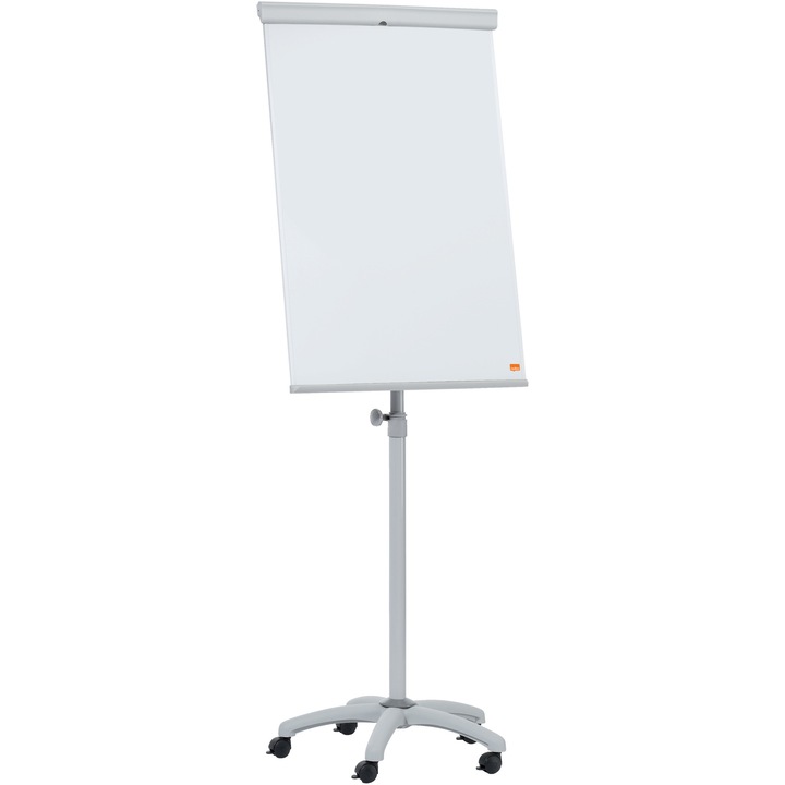 Flipchart mobil NOBO Essentials, otel lacuit, magnetic, alb