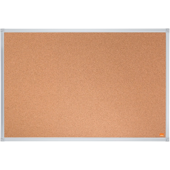 Panou NOBO Essentials, pluta, 90x60 cm, rama aluminiu, natur
