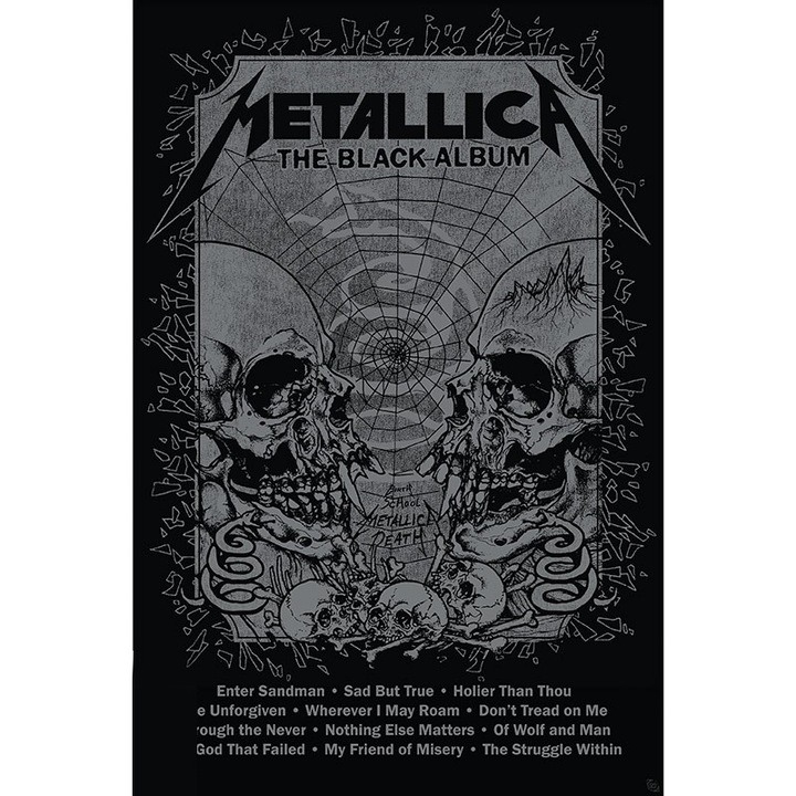 Poster - Metallica - The Black Album, Negru