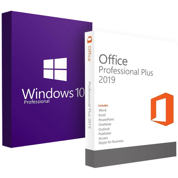 Licenta Microsoft Windows 10 PRO + Office 2019 Pro Plus, Stick USB
