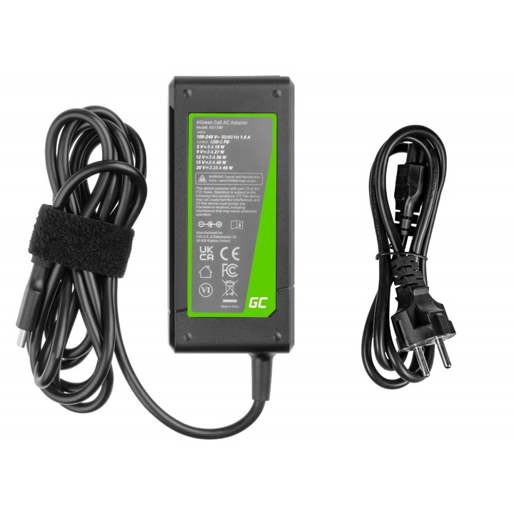 Laptop töltő 20V 3.25A 65W Lenovo Yoga 4 Pro 700-14ISK 900-13ISK 900-13ISK2 - Green Cell PRO töltő / hálózati adapter