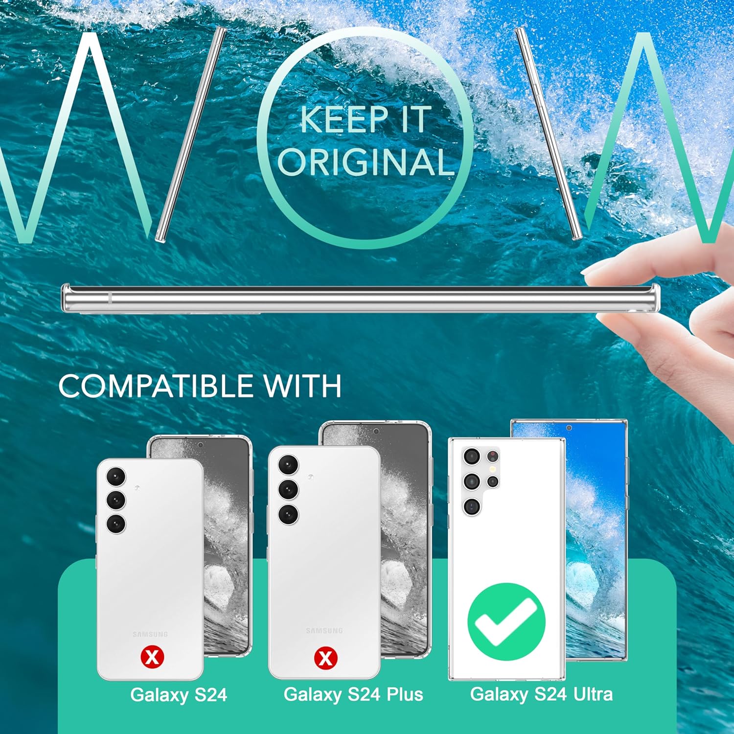Husa silicon 1.5mm, ALC Mobile, compatibila cu Samsung Galaxy S24 Ultra, Transparent