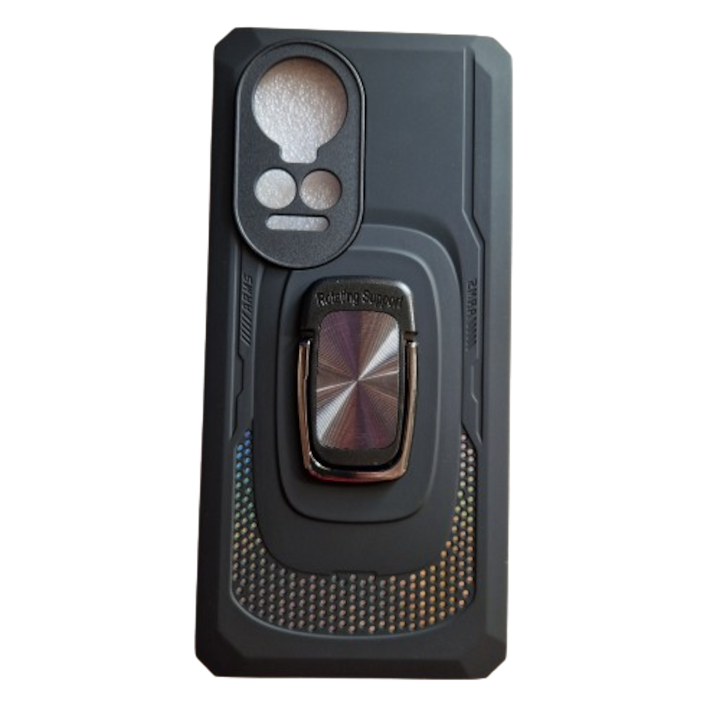 Husa antisoc cu inel magnetic compatibila cu Oppo Reno 10/ Reno 10 Pro, Negru, TELGORBCS