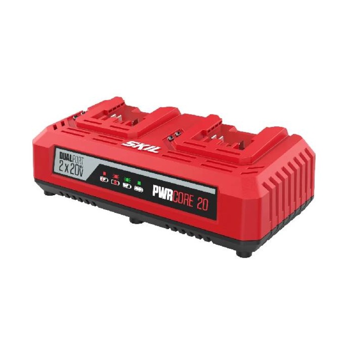 Incarcator dual pentru acumulatori SKIL CR1E3128AA, 2.4 A, 18 V, 220V
