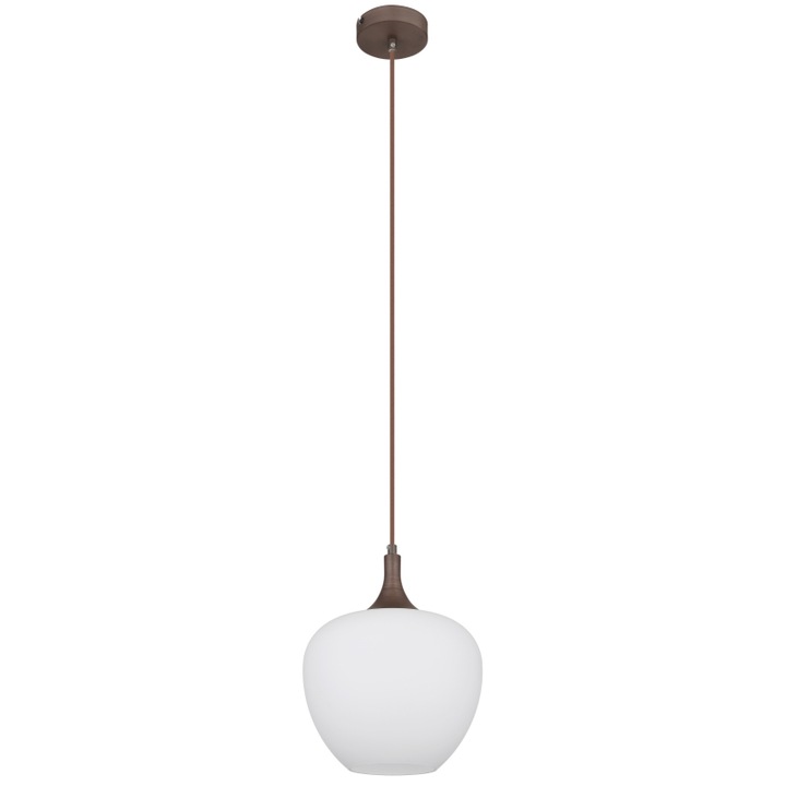 Pendul Globo Maxy, metal, maro, sticla, 1xE27