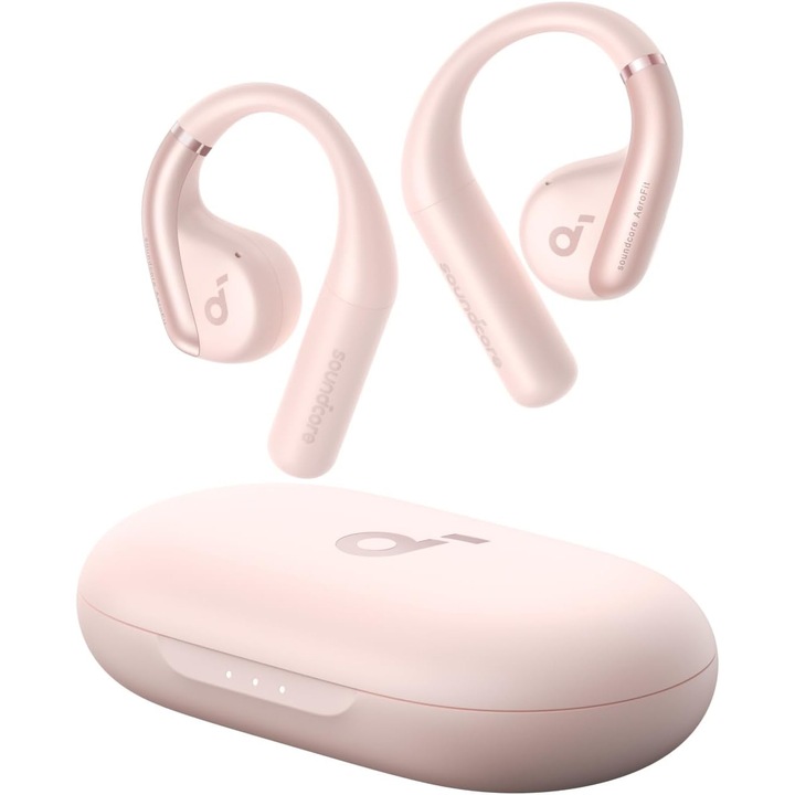 Безжични слушалки Anker SoundCore AeroFit True, IPX7, 42ч автономност, Bluetooth 5.3, Розови
