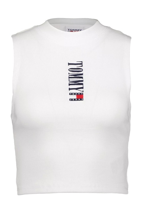 Дамско горнище, Tommy Jeans, оптично бяло, органичен памук, L