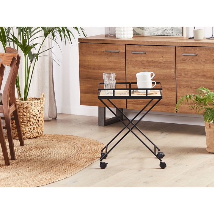 Fekete És Világos Fa Zsúrkocsi LEOTI