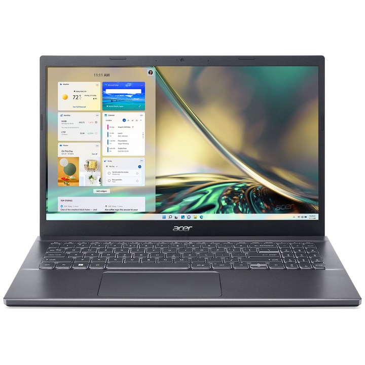 Acer Aspire A515-57-52MY 15.6" FullHD IPS laptop, Intel Core i5-12450H, 8GB, 1TB SSD, INTEL Iris® Xe Graphics, FreeDOS, Magyar billentyűzet, Szürke