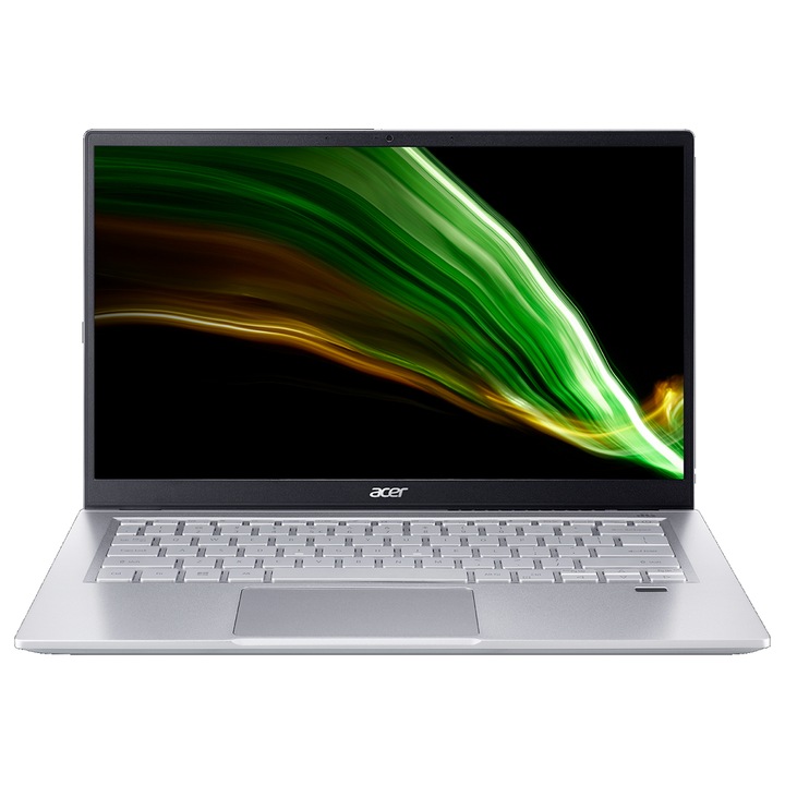Acer Swift 3 SF314-43-R431 14" FullHD IPS лаптоп, AMD® Ryzen™ 7 R7-5700U, 16GB, 512GB SSD, AMD® Radeon™ Graphics, Windows® 11 Home, унгарска клавиатура, сив