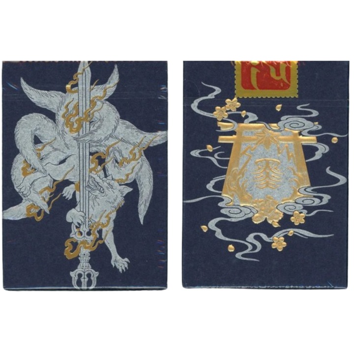 Carti de joc premium Sumi Kitsune Myth Maker (Blue/Red Craft Letterpressed Tuck)