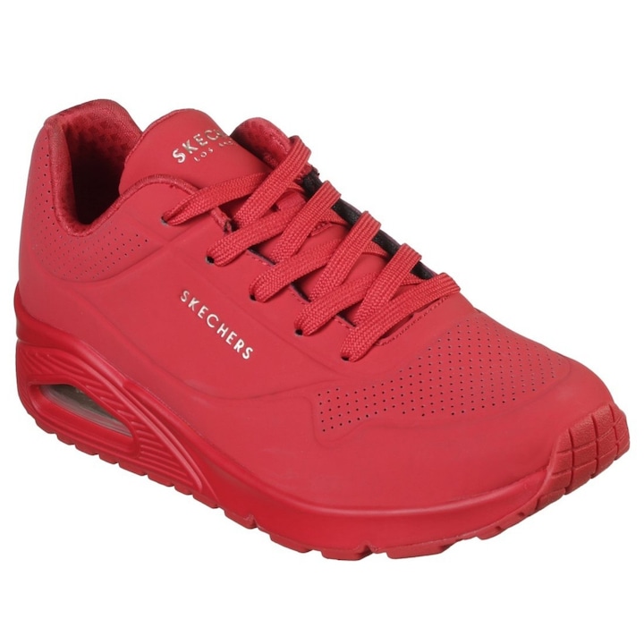 Skechers Skechers Uno Stand On Air női fűzős sneaker cipő 73690-RED piros 06228