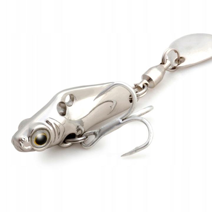 Wobbler horgászathoz, Fém, 3 cm, Ezüst