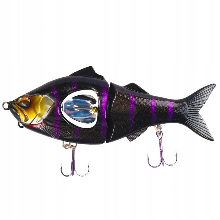 Vobler Pescuit XXL, Ecologic, Negru/Violet, 135mm