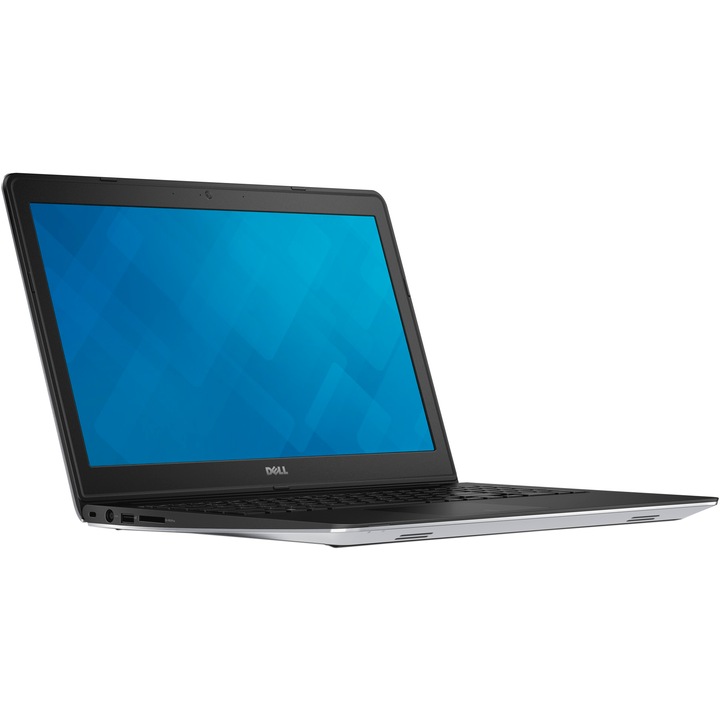 Laptop Dell Inspiron 5547 cu procesor Intel® Core™ i7-4510U, 2.00GHz, 15.6", 8GB, 1TB, AMD Radeon HD R7 M265 2GB, Ubuntu Linux version 12.04, Moon Silver