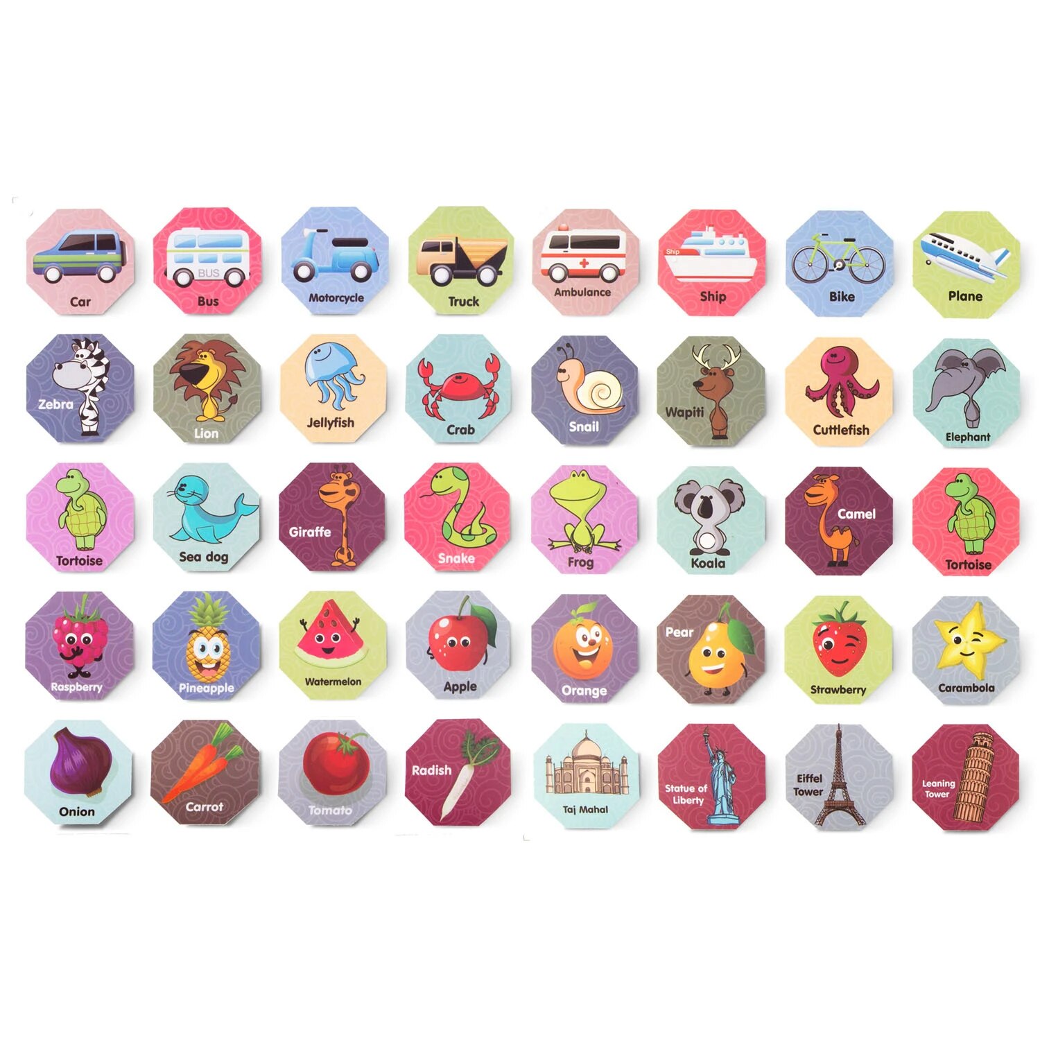 Set Educativ si Creativ Magnetic, cu 98 Piese, 