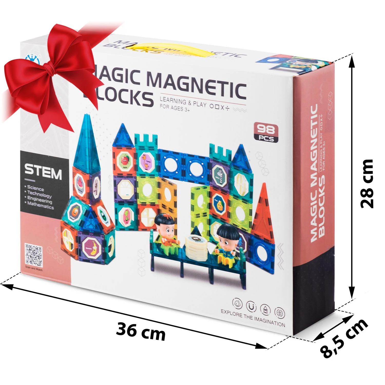 【くむ。】Life and Death＆GAO MagneticBlock Set Educativ si Creativ Magnetic, cu 98 Piese, 