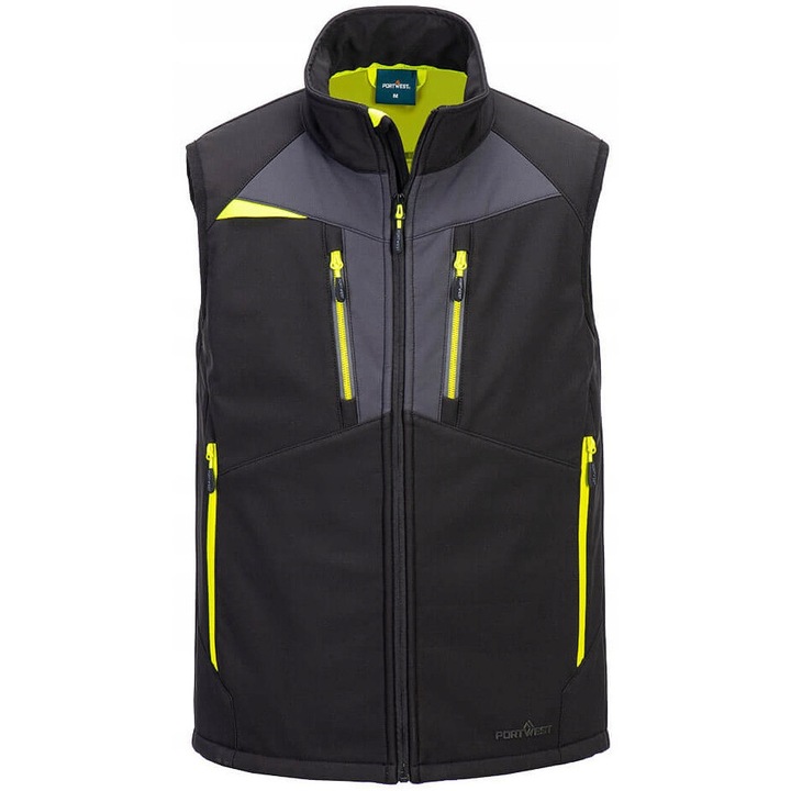 Vesta, Portwest, Impermeabil, Rezistent la vant, Poliester, Negru, Negru